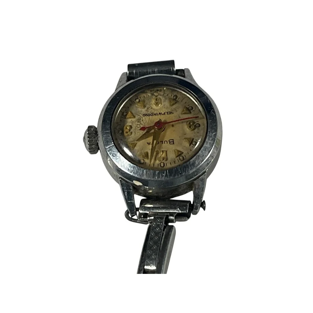 Vintage Bulova Selfwinding Mechanical Women's Watch Silver Tone Bracelet